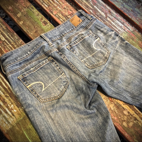 Jeans American Eagle Outfitters Artist Light Denim Stretch Straight Leg - Picture 4 of 6